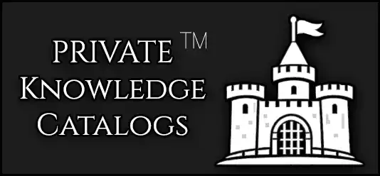Official label for Private Knowledge Catalogs, denoting secure cloud systems, authenticated permissions, and internal data validation rules.